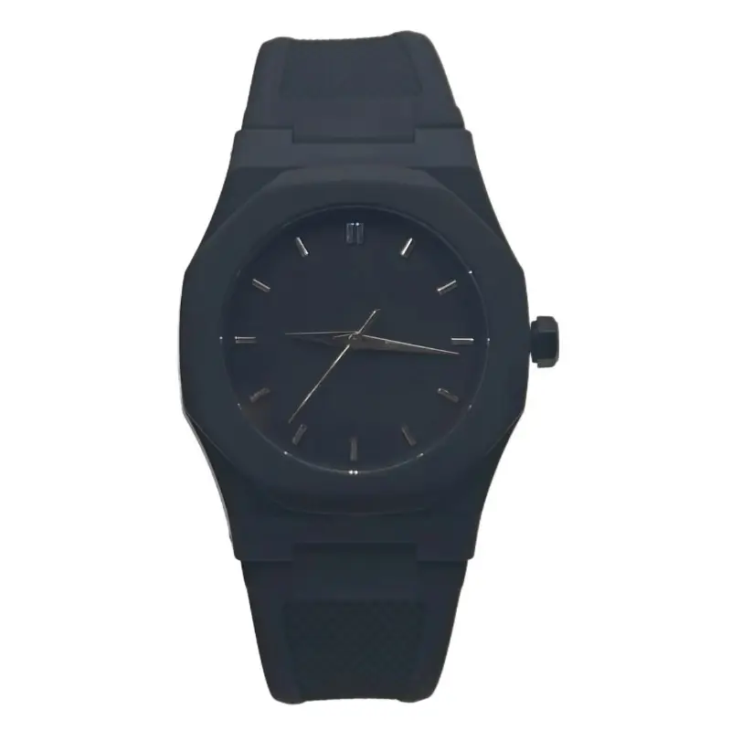Men's Black Quartz Watch with Strap - Image 6