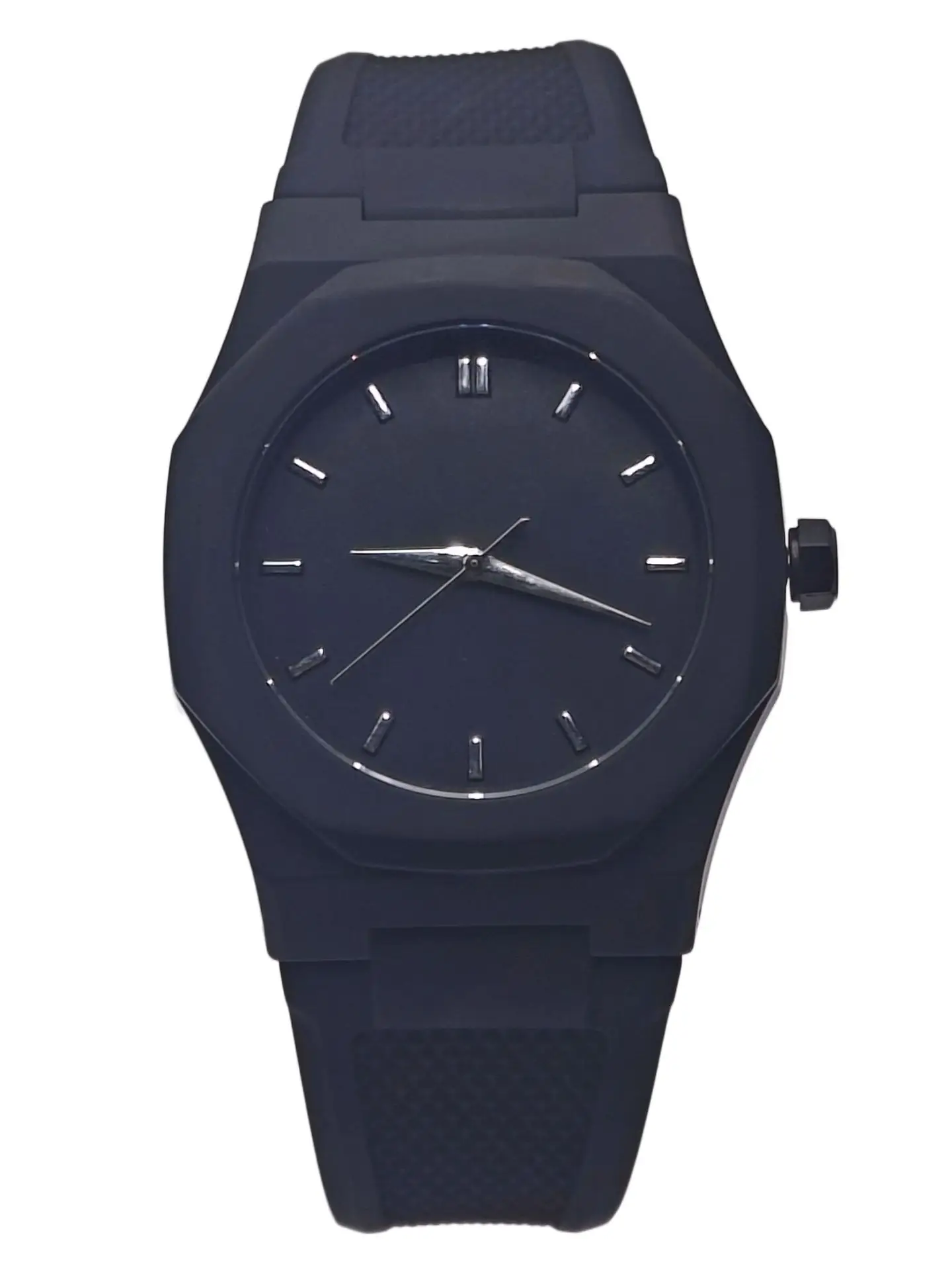 Men's Black Quartz Watch with Strap - Image 2