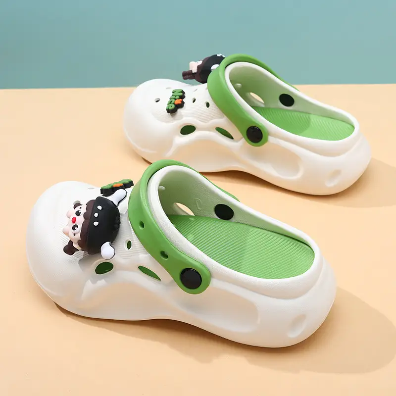 Thick-soled height-increasing women's hole shoes breathable non-slip slippers eva step on excrement feeling summer wear deodorant feet beach sandals - Image 8