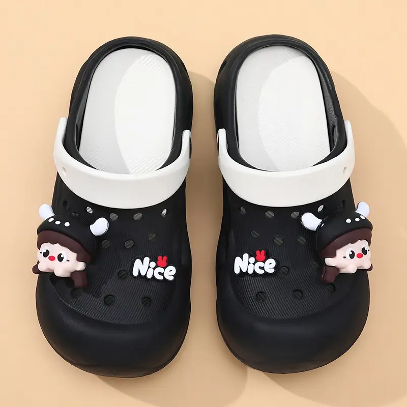 Thick-soled height-increasing women's hole shoes breathable non-slip slippers eva step on excrement feeling summer wear deodorant feet beach sandals - Image 9