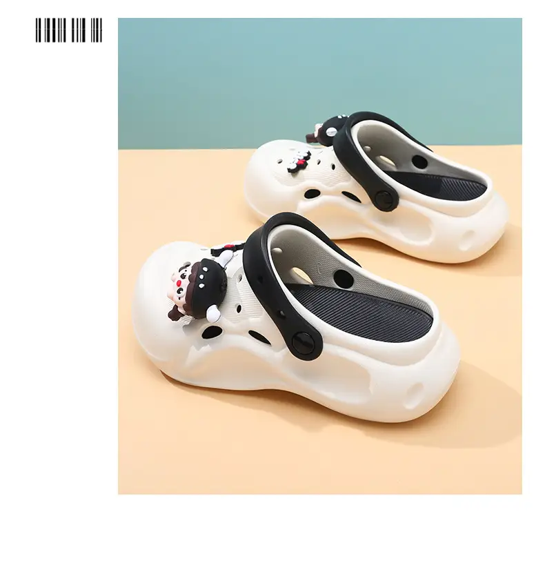 Thick-soled height-increasing women's hole shoes breathable non-slip slippers eva step on excrement feeling summer wear deodorant feet beach sandals — feature 9
