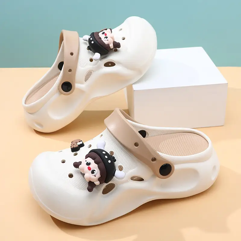 Thick-soled height-increasing women's hole shoes breathable non-slip slippers eva step on excrement feeling summer wear deodorant feet beach sandals - Image 3