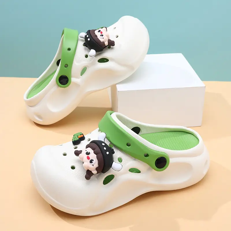 Thick-soled height-increasing women's hole shoes breathable non-slip slippers eva step on excrement feeling summer wear deodorant feet beach sandals - Image 4