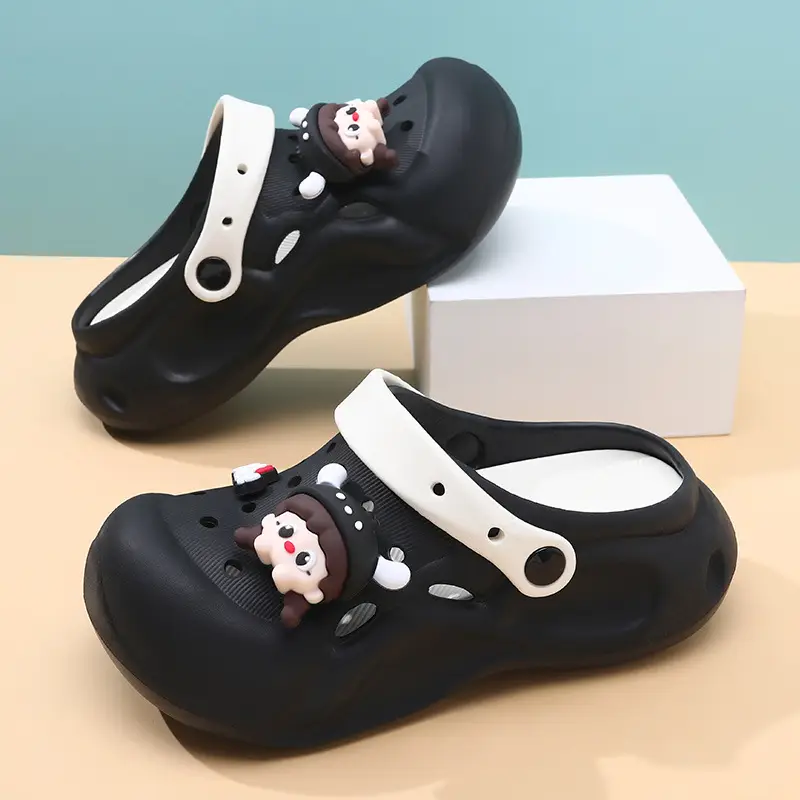 Thick-soled height-increasing women's hole shoes breathable non-slip slippers eva step on excrement feeling summer wear deodorant feet beach sandals - Image 5