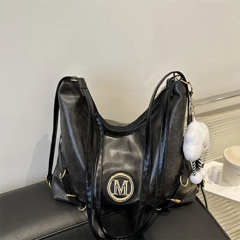 Women's Brown ML Logo Shoulder Bag with Cloud Accent - Image 5