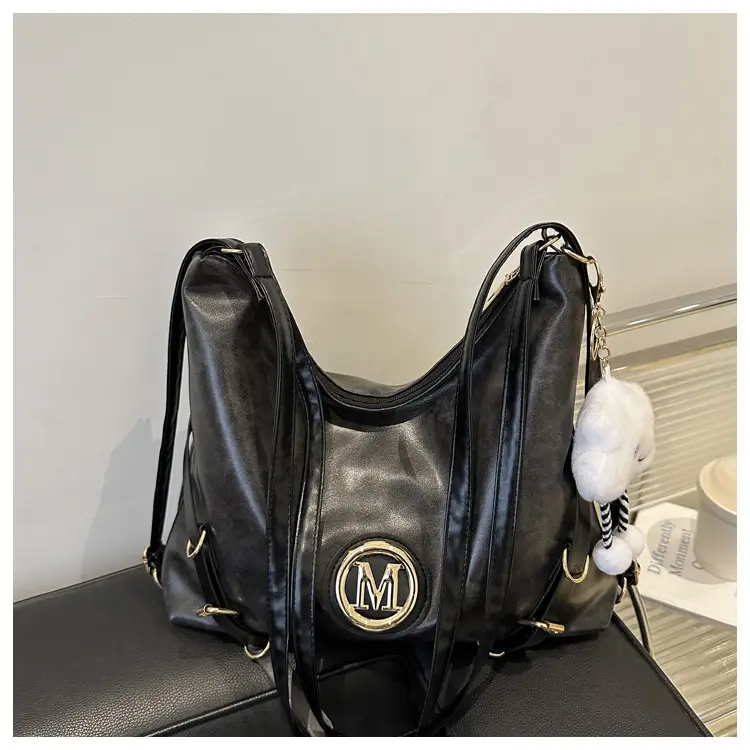 Women's Brown ML Logo Shoulder Bag with Cloud Accent — feature 12