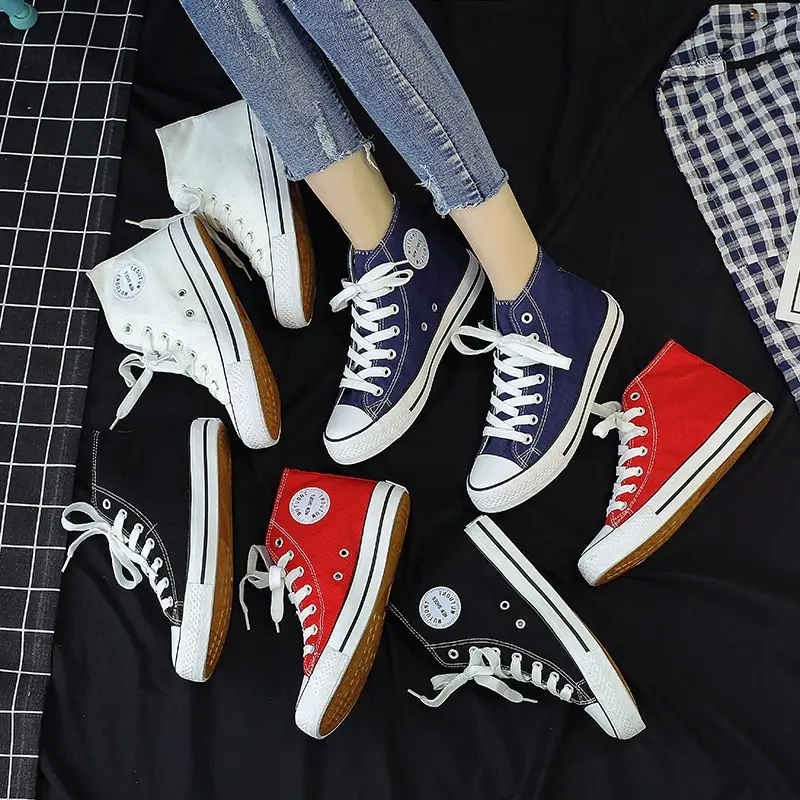 Ins Harajuku Vintage High-top Canvas Shoes Women's Casual Classic All-match Couple Shoes Student Shoes Sneakers Rubber Shoes B01 - Image 11