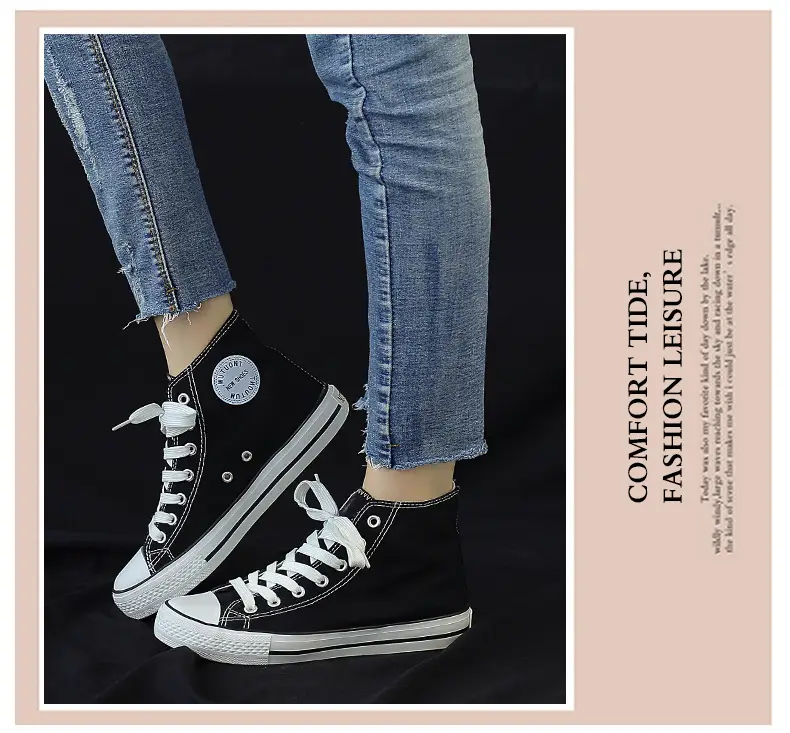 Ins Harajuku Vintage High-top Canvas Shoes Women's Casual Classic All-match Couple Shoes Student Shoes Sneakers Rubber Shoes B01 — feature 11