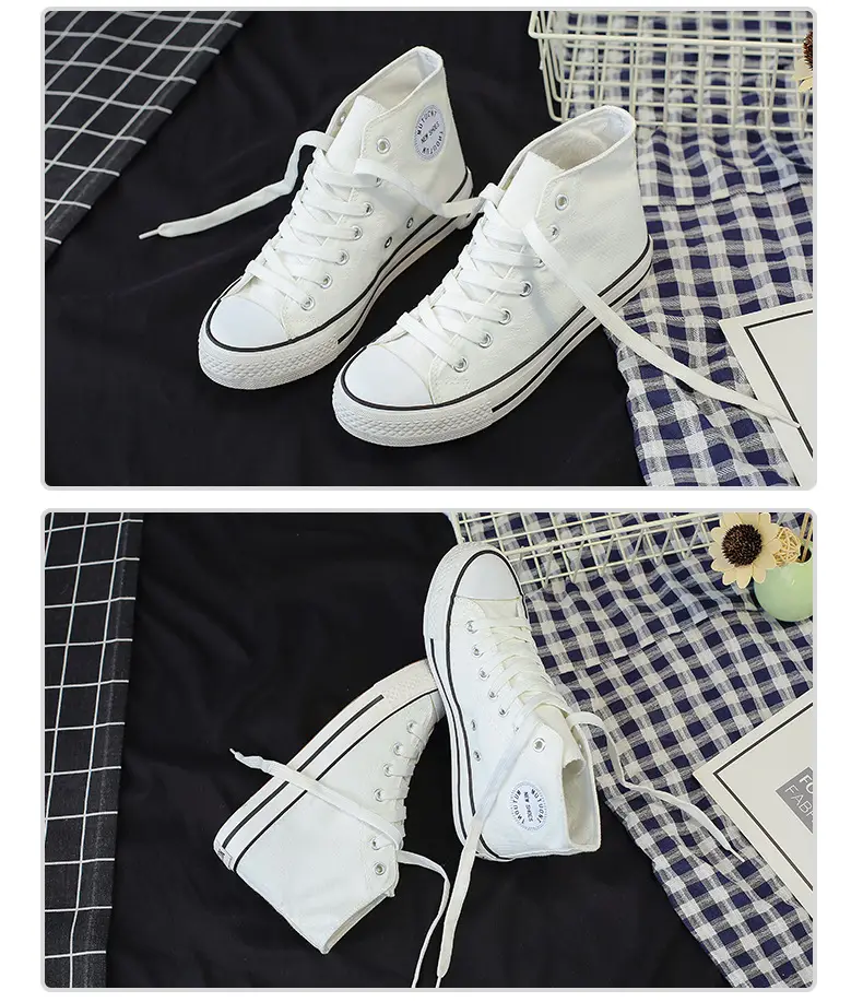 Ins Harajuku Vintage High-top Canvas Shoes Women's Casual Classic All-match Couple Shoes Student Shoes Sneakers Rubber Shoes B01 — feature 18
