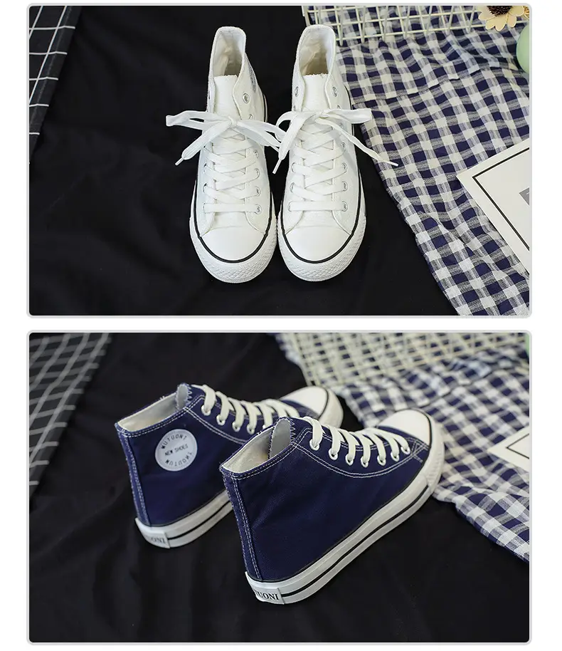 Ins Harajuku Vintage High-top Canvas Shoes Women's Casual Classic All-match Couple Shoes Student Shoes Sneakers Rubber Shoes B01 — feature 19