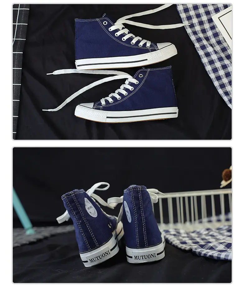 Ins Harajuku Vintage High-top Canvas Shoes Women's Casual Classic All-match Couple Shoes Student Shoes Sneakers Rubber Shoes B01 — feature 20