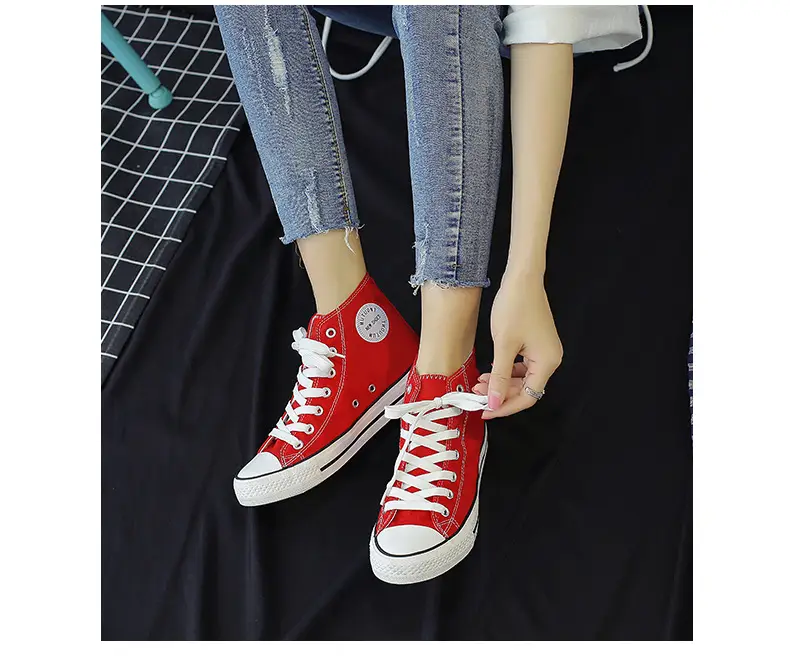 Ins Harajuku Vintage High-top Canvas Shoes Women's Casual Classic All-match Couple Shoes Student Shoes Sneakers Rubber Shoes B01 — feature 7