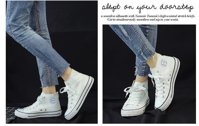 Ins Harajuku Vintage High-top Canvas Shoes Women's Casual Classic All-match Couple Shoes Student Shoes Sneakers Rubber Shoes B01 — feature 9
