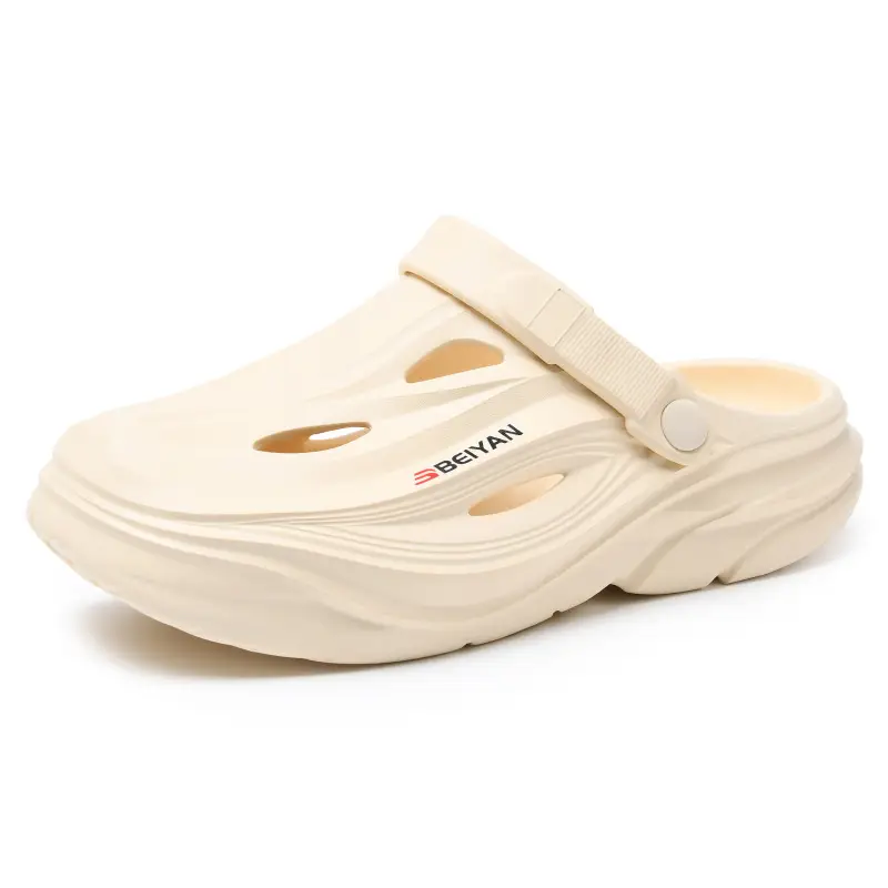 Thick Sole Hole Shoes Women's Summer Breathable Heightening Baotou Top-free Foot Deodorant Outdoor Beach All-match Soft Sandals - Image 9