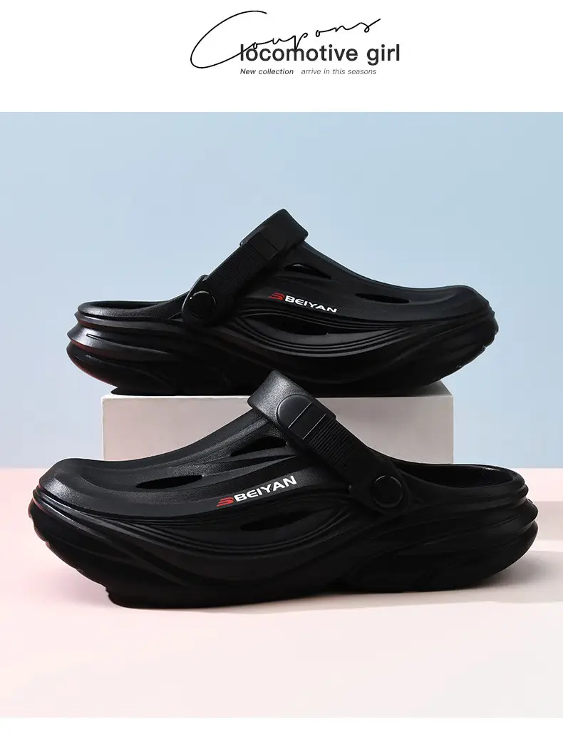 Thick Sole Hole Shoes Women's Summer Breathable Heightening Baotou Top-free Foot Deodorant Outdoor Beach All-match Soft Sandals — feature 16