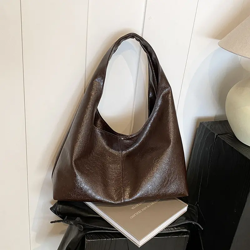 Vintage Brown Leather Tote Bag for Women Large Capacity - Image 8