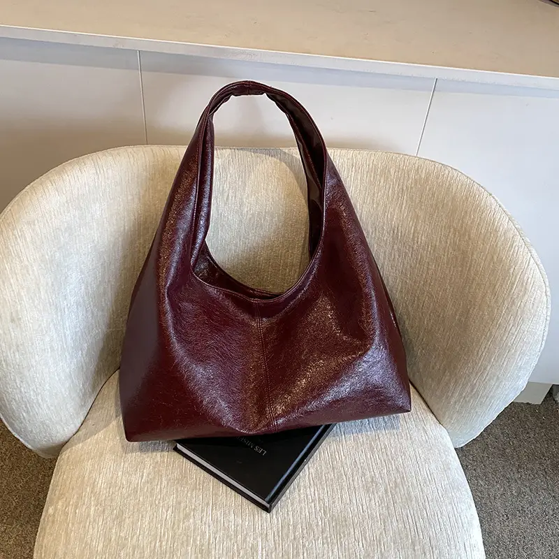 Vintage Brown Leather Tote Bag for Women Large Capacity - Image 9