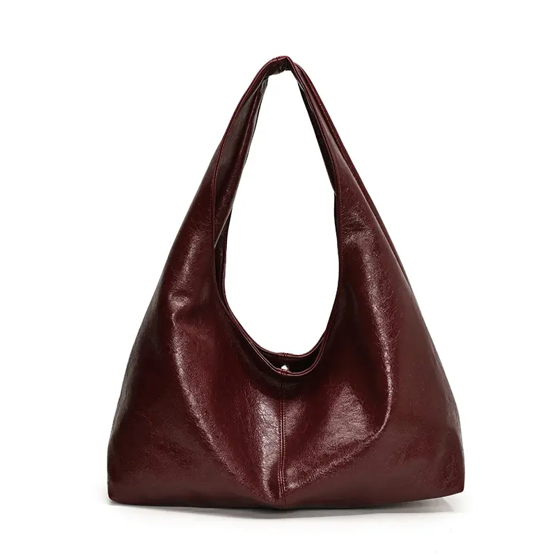 Vintage Brown Leather Tote Bag for Women Large Capacity - Image 3