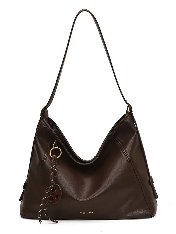 Black Vintage Maillard Shoulder Crossbody Bag for Women - Image 13