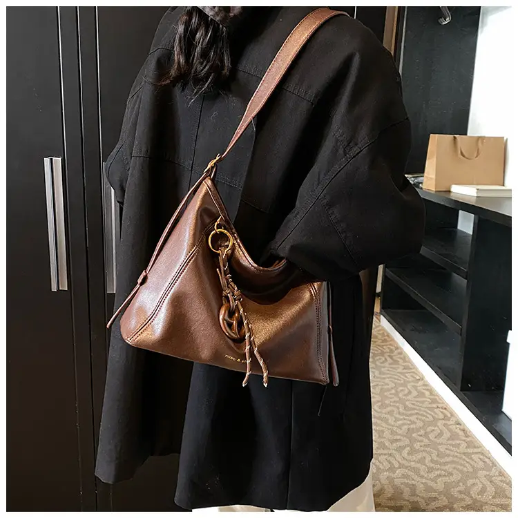 Black Vintage Maillard Shoulder Crossbody Bag for Women — feature 12