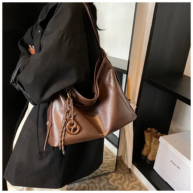 Black Vintage Maillard Shoulder Crossbody Bag for Women — feature 13