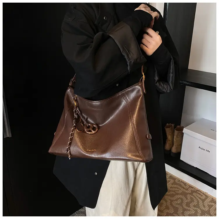 Black Vintage Maillard Shoulder Crossbody Bag for Women — feature 14