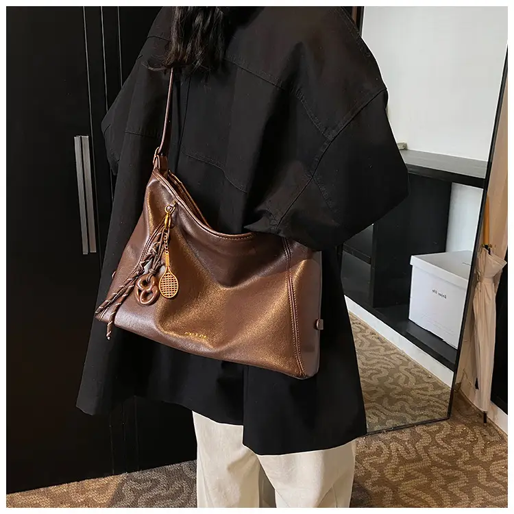 Black Vintage Maillard Shoulder Crossbody Bag for Women — feature 15