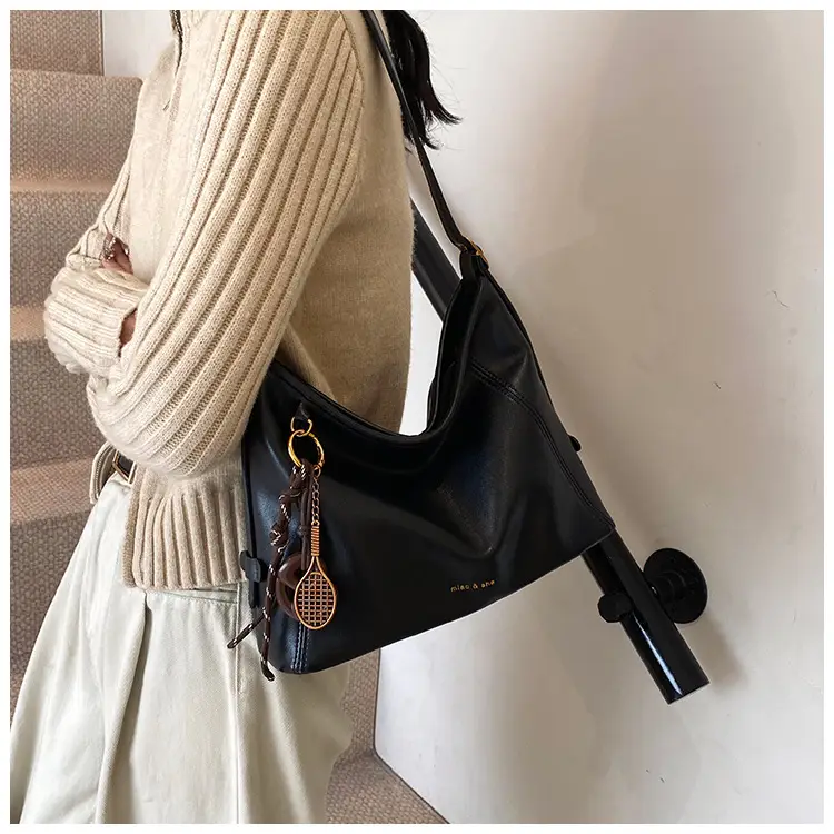 Black Vintage Maillard Shoulder Crossbody Bag for Women — feature 7