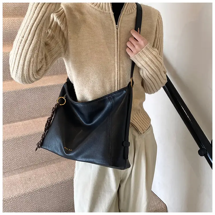 Black Vintage Maillard Shoulder Crossbody Bag for Women — feature 8