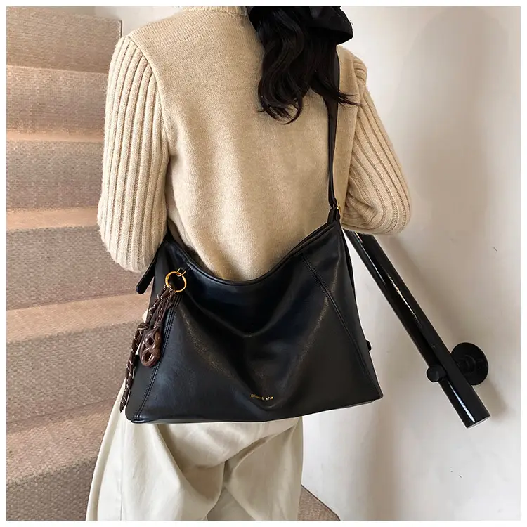 Black Vintage Maillard Shoulder Crossbody Bag for Women — feature 9