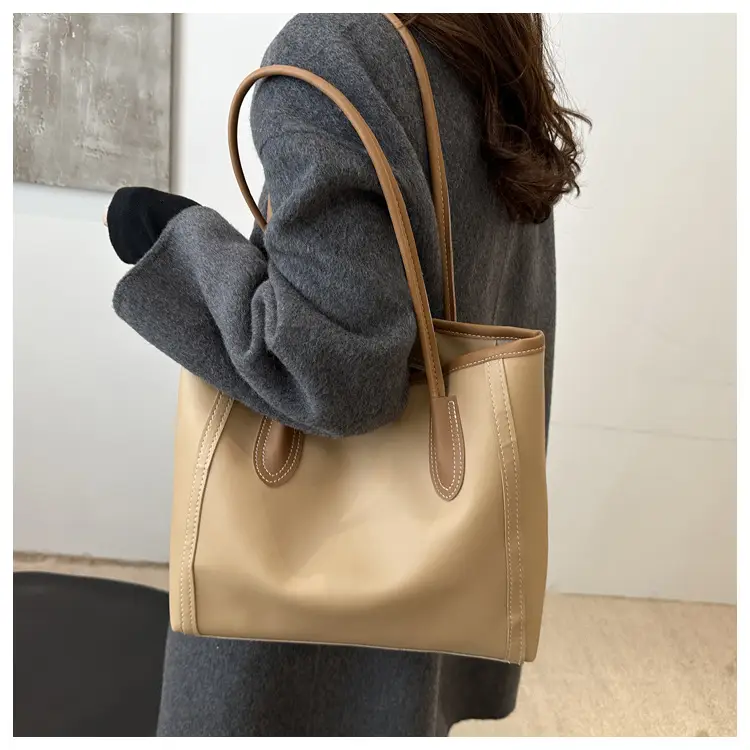 Women's Tan Leather Shoulder Bag with Cute Charm — feature 19