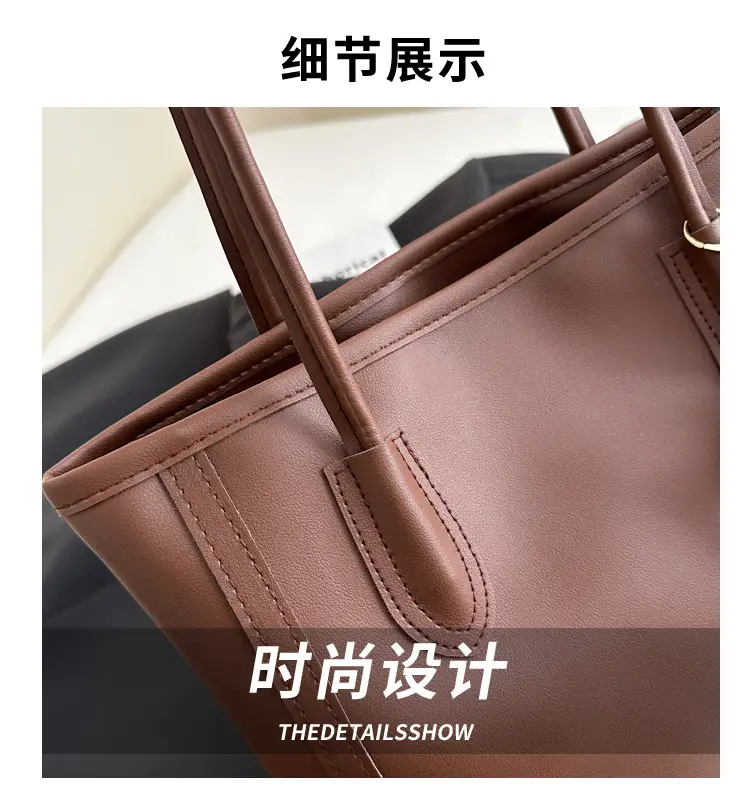 Women's Tan Leather Shoulder Bag with Cute Charm — feature 3
