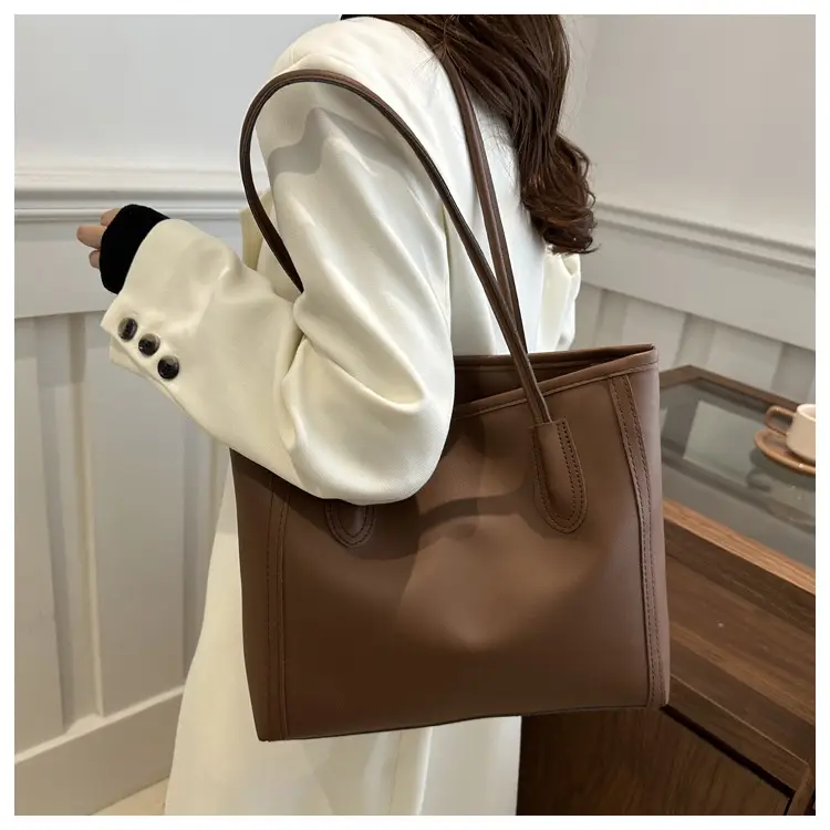 Women's Tan Leather Shoulder Bag with Cute Charm — feature 31