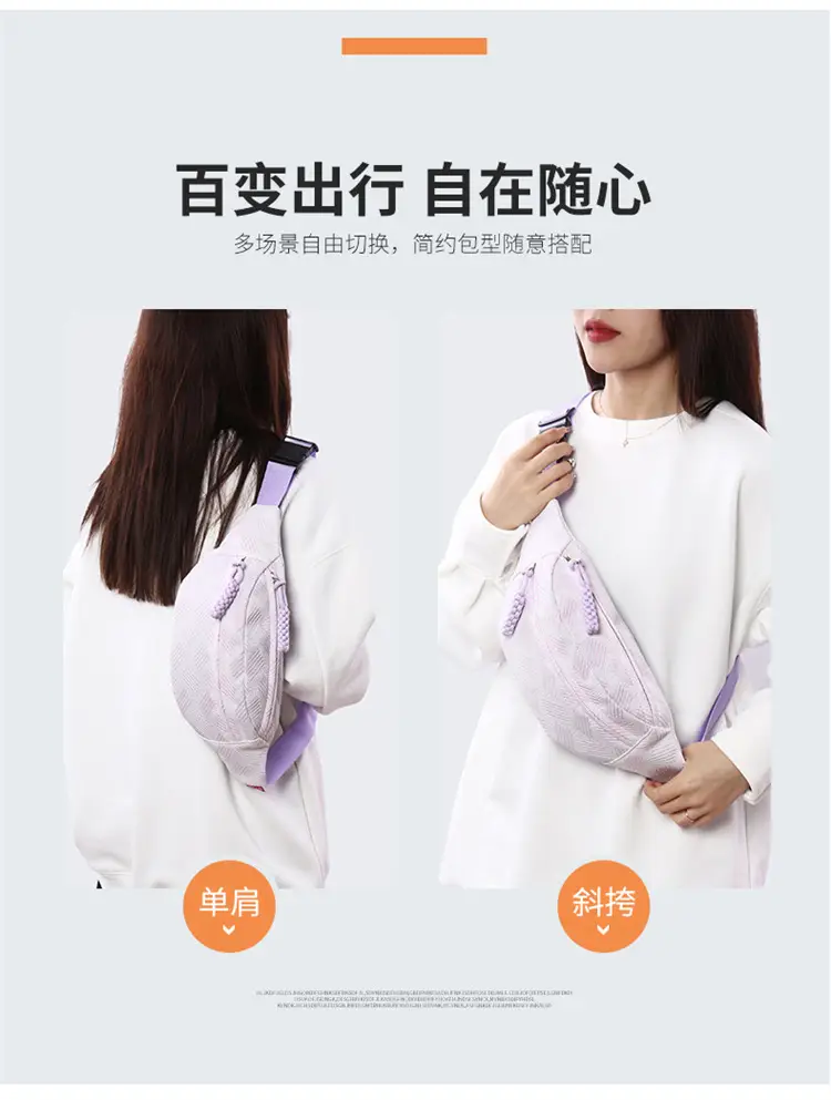 New Women's Printed Waist Bag with Crossbody Strap — feature 4