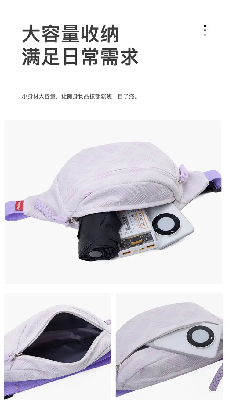 New Women's Printed Waist Bag with Crossbody Strap — feature 6