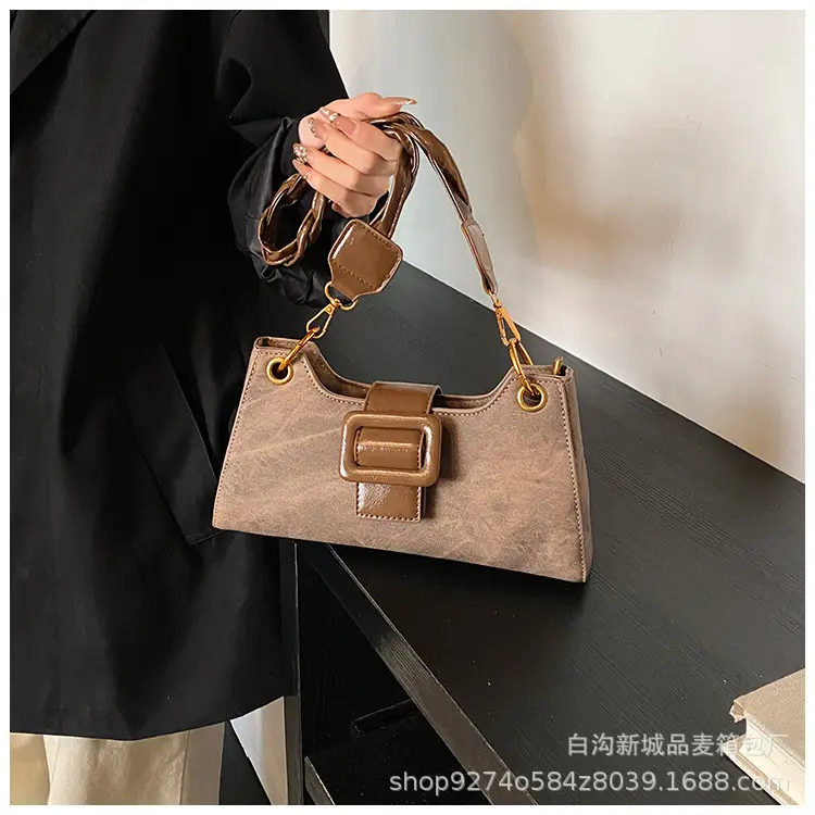 2026 Stylish Grey Crossbody Bag with Gold Hardware — feature 31