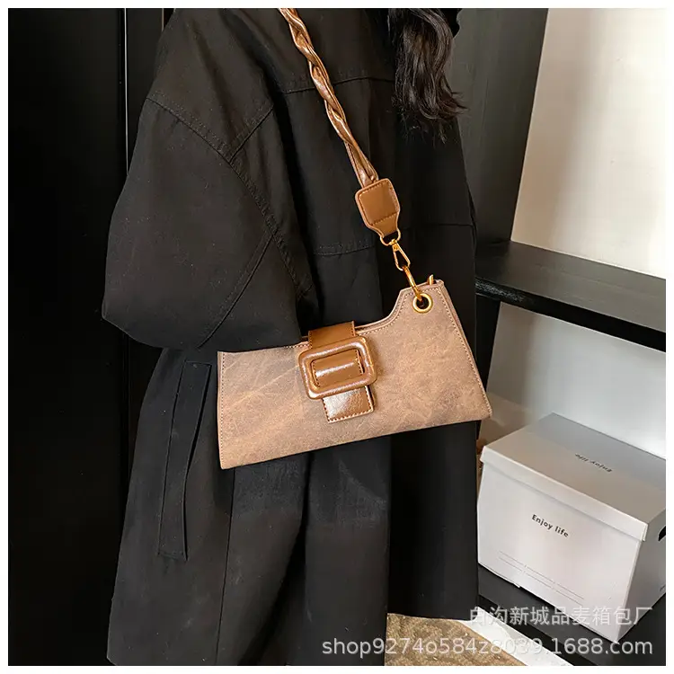 2026 Stylish Grey Crossbody Bag with Gold Hardware — feature 33