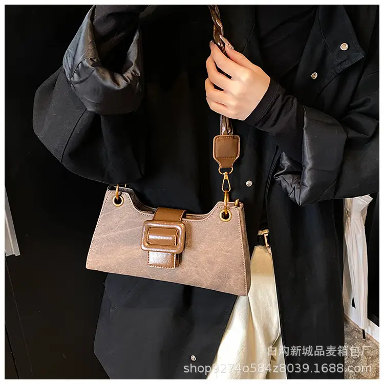 2026 Stylish Grey Crossbody Bag with Gold Hardware — feature 34