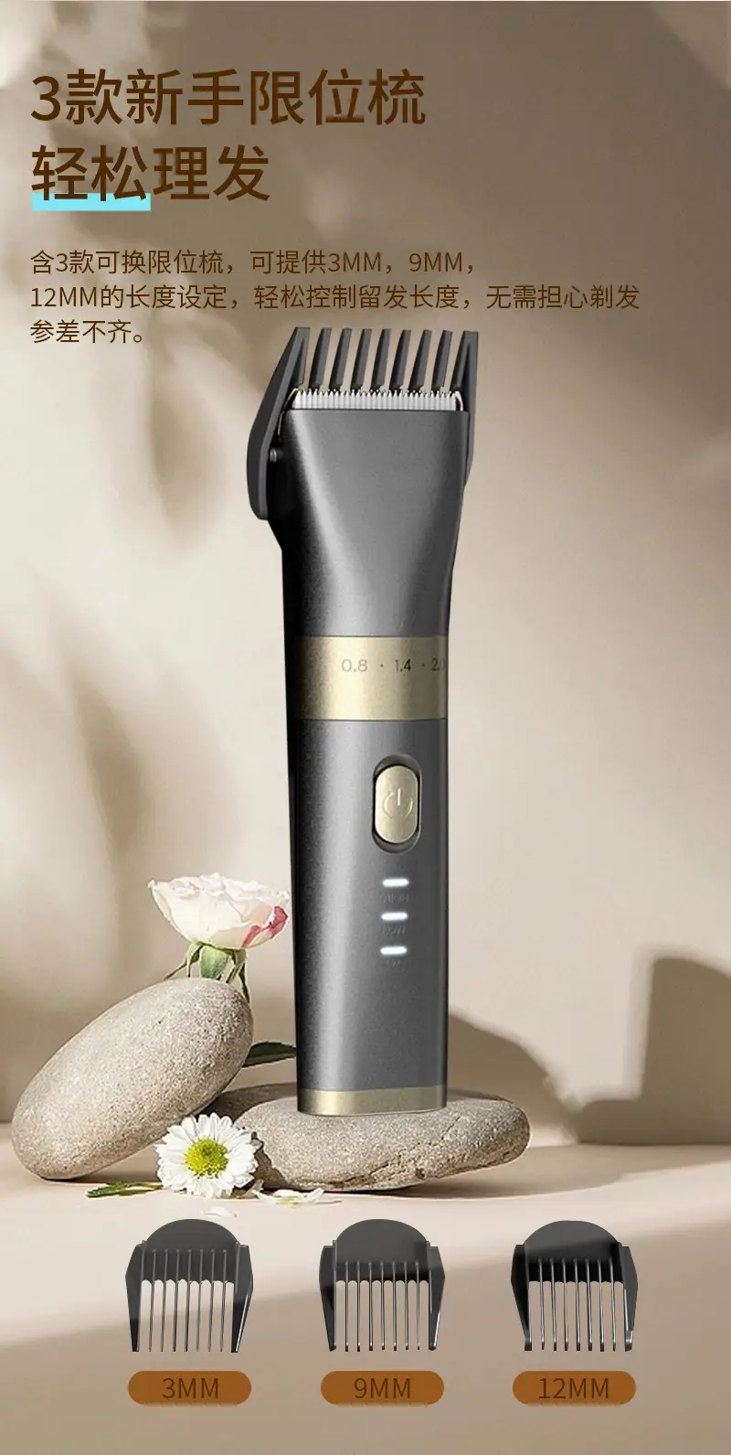 Pet Hair Clipper for Dog Cat with Low Noise & Water Proof — feature 9