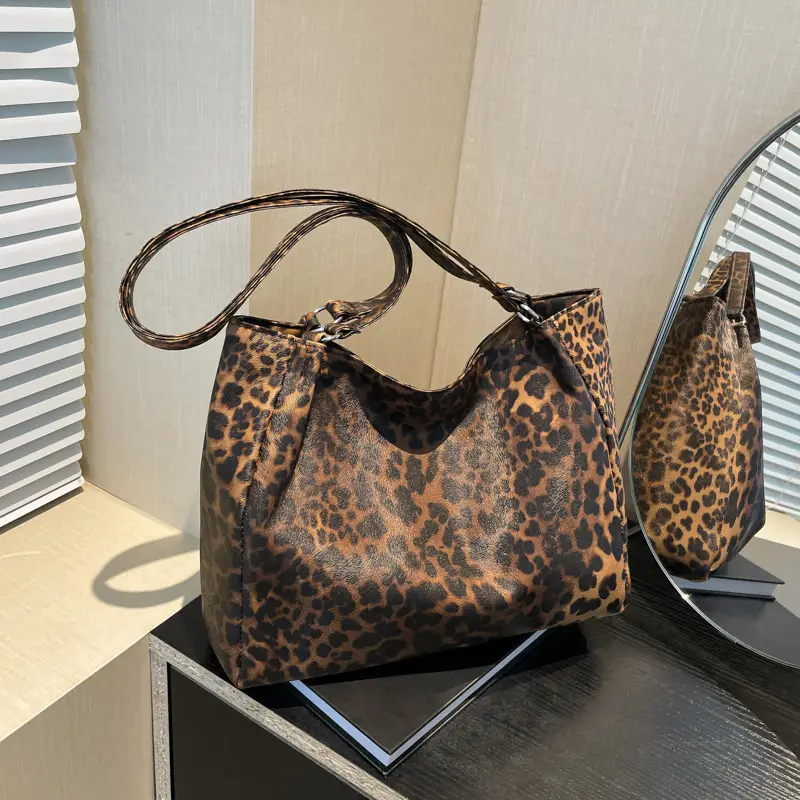 Leopard Print Large Shoulder Bag for Women 2024 - Image 7