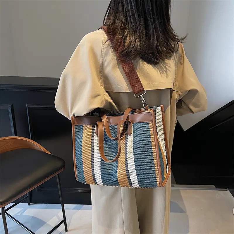 Women Canvas Shoulder Bag Large Capacity 2024 - Image 5