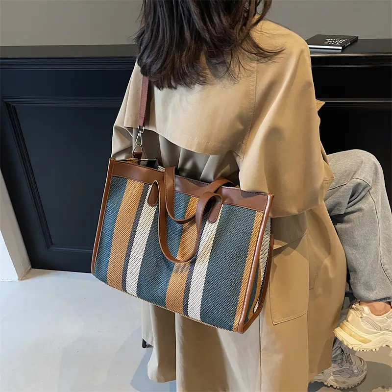 Women Canvas Shoulder Bag Large Capacity 2024 - Image 6