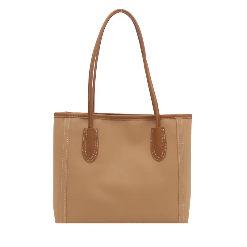Retro Brown Women's Shoulder Bag with Keychain - Image 2