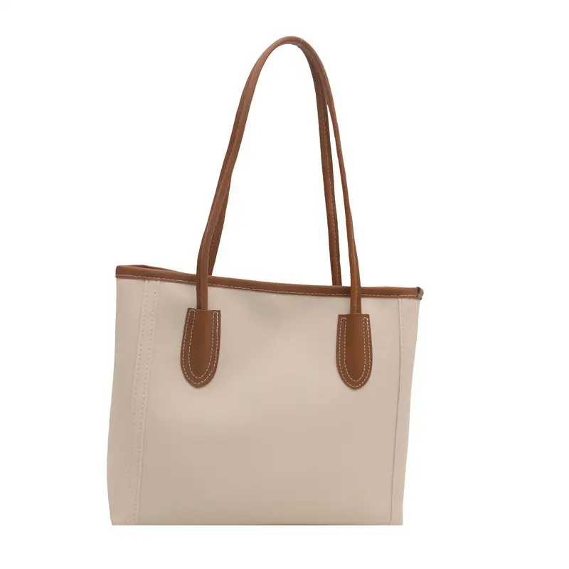 Retro Brown Women's Shoulder Bag with Keychain - Image 4