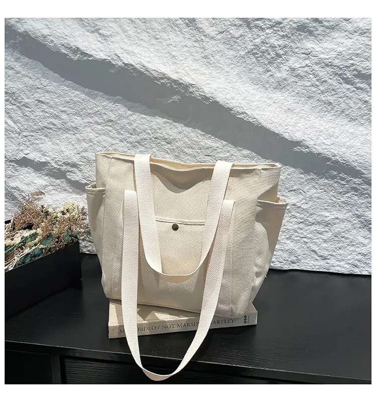 Black Canvas Women's Shoulder Bag Large Capacity — feature 23