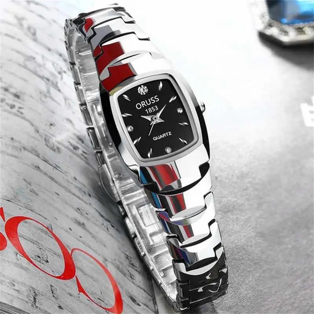 Women's Square Quartz Waterproof Watch Silver Band - Image 6