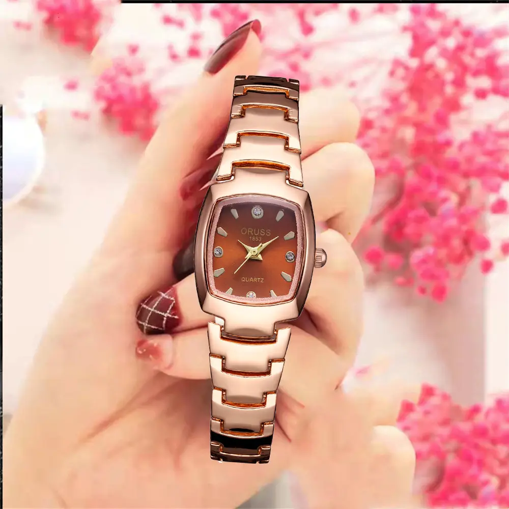 Women's Square Quartz Waterproof Watch Silver Band — feature 13
