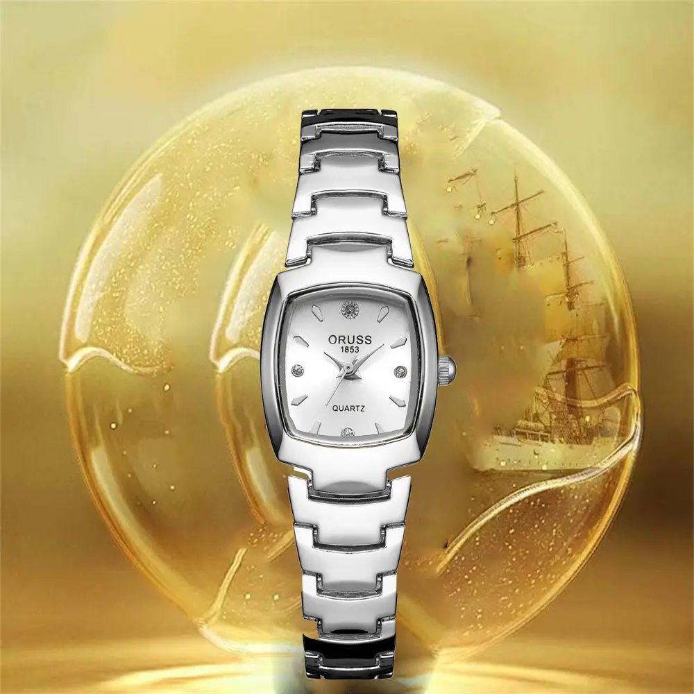Women's Square Quartz Waterproof Watch Silver Band — feature 17