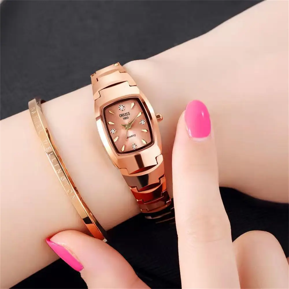 Women's Square Quartz Waterproof Watch Silver Band — feature 18
