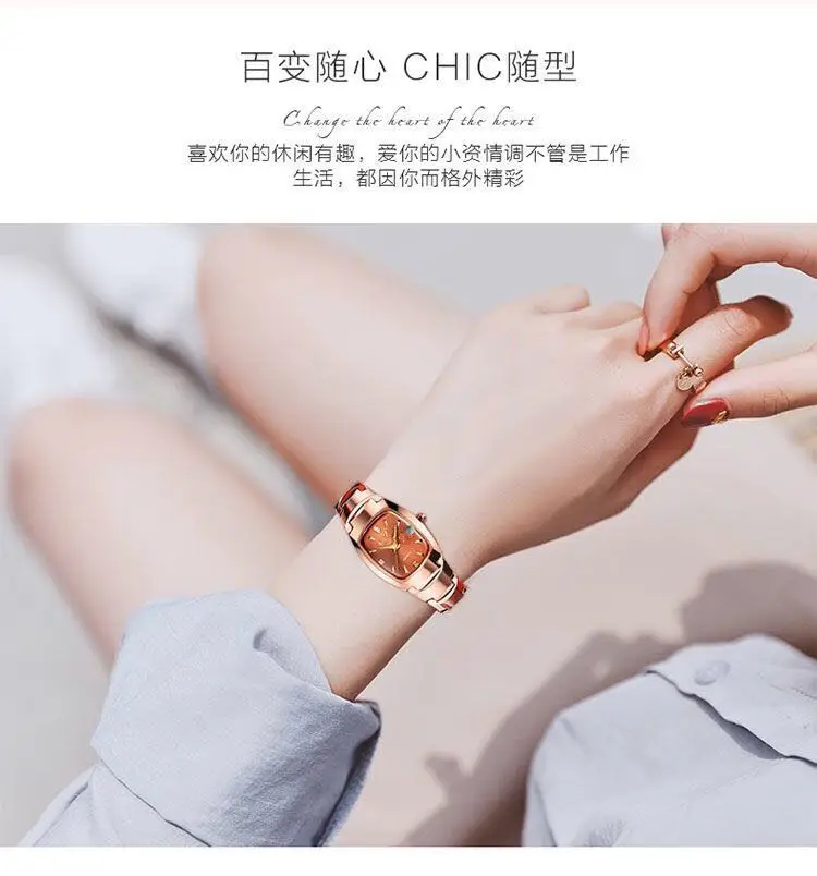 Women's Square Quartz Waterproof Watch Silver Band — feature 20